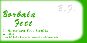 borbala fett business card